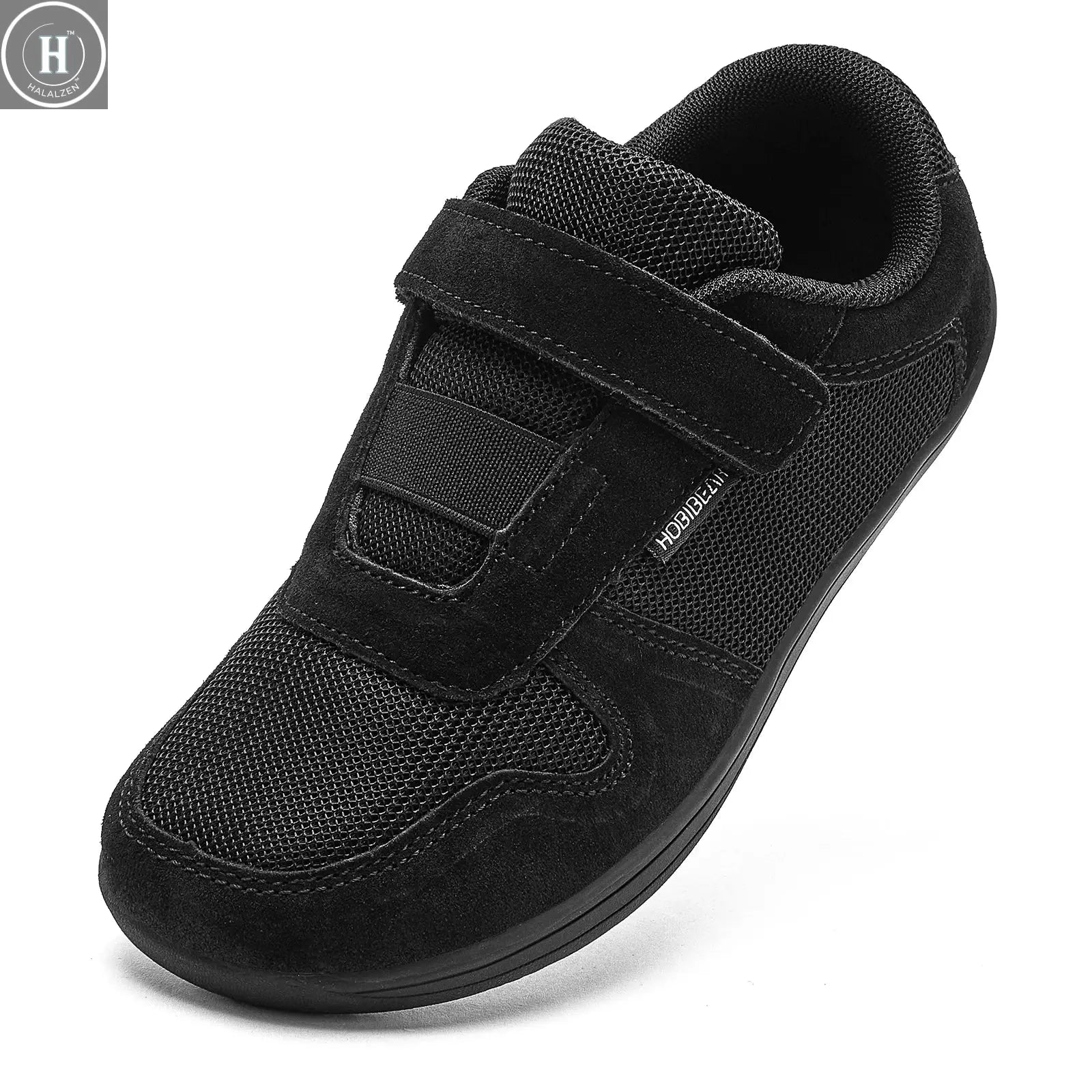 HOBIBEAR Wide Barefoot Shoes Boys Girls Artificial Leather Mesh Lightweight Breathable Sneakers Minimalist Zero Drop Shoes HALALZEN