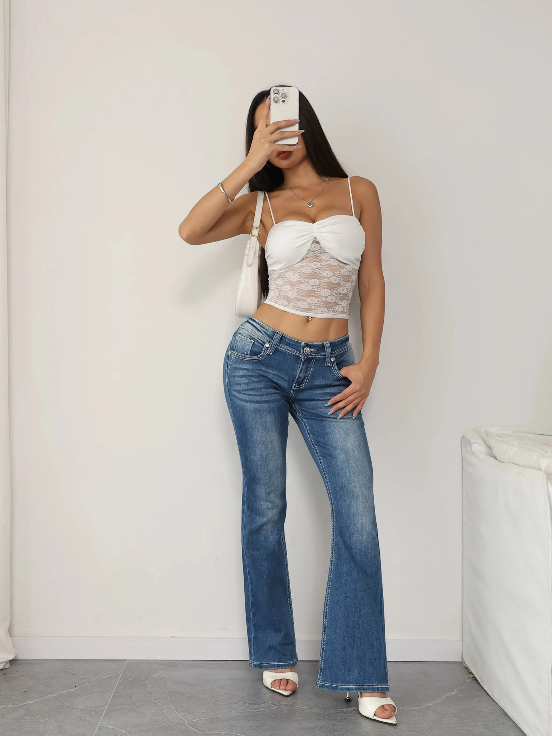 Vintage Straight Leg Jeans Women Cropped High Waist Denim Pants Clothing Casual 90s Streetwear Outfit Elegant Fashion Trousers Halalzen UK
