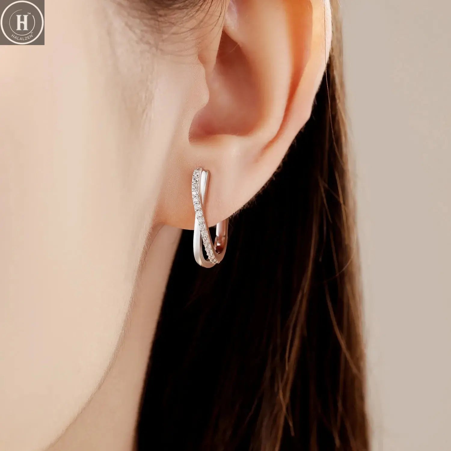 925 Sterling Silver Star Twisted Line Earrings Jewelry Versatile Hoop Earrings For Women Jewelry Fine Birthday Party Gifts HALALZEN