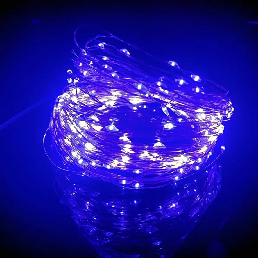 10M 20M Waterproof USB LED Lights String Copper Wire Fairy Garland Light Lamp Christmas Wedding Party Holiday Lighting wreath