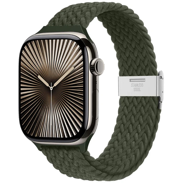 Strap For Apple watch band 46mm 45mm 44mm 49mm 40mm 41mm 42mm Braided loop correa bracelet iWatch series 10 8 9 7 5 se 6 4 Ultra