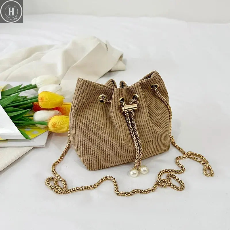 Summer women handbag new style mini bucket bag chain small shoulder bag 01-SB-mnstsr HALALZEN