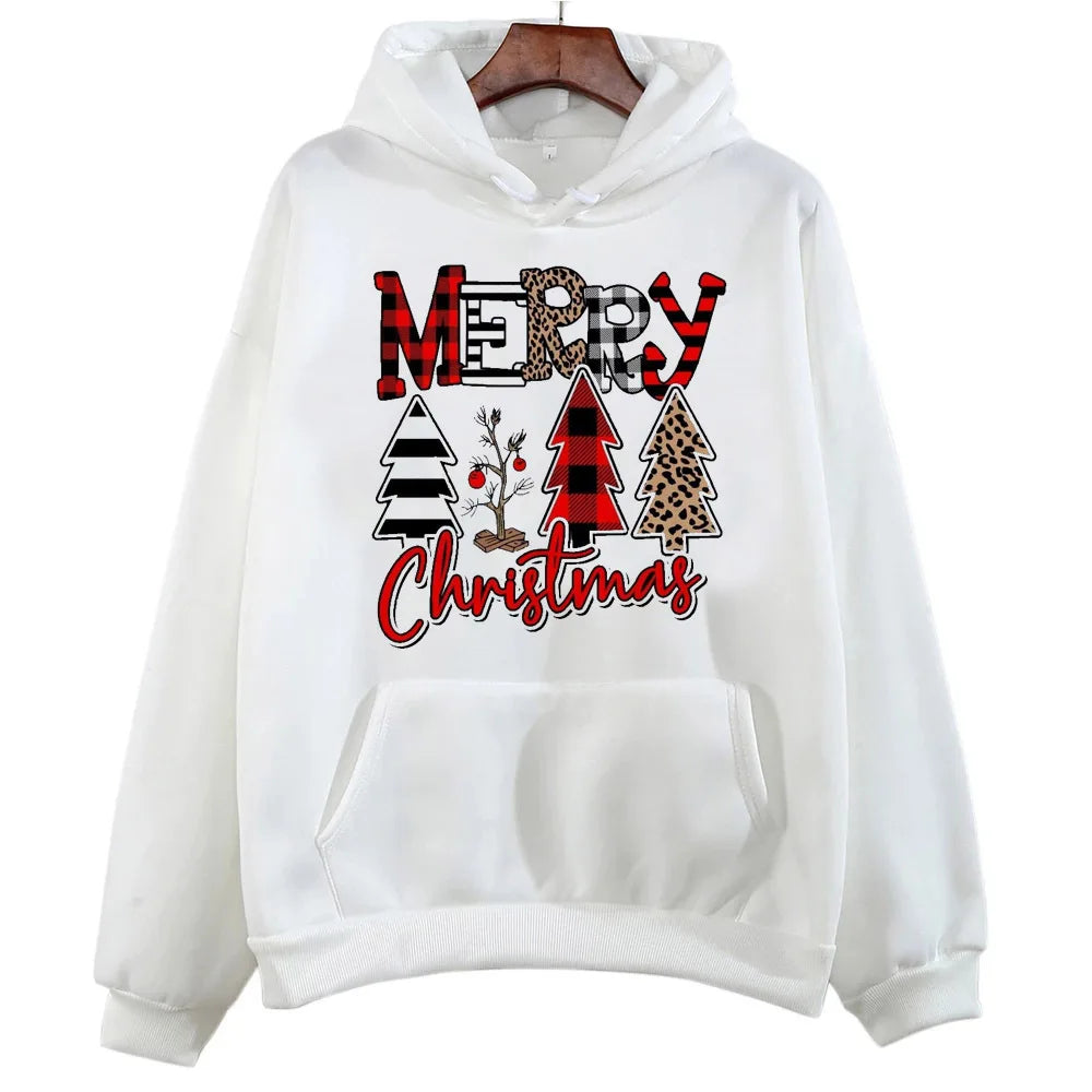 Christmas hoodie graphic funny harajuku kawaii pattern Japanese women pullover comfortable anime soft fabric Japanese