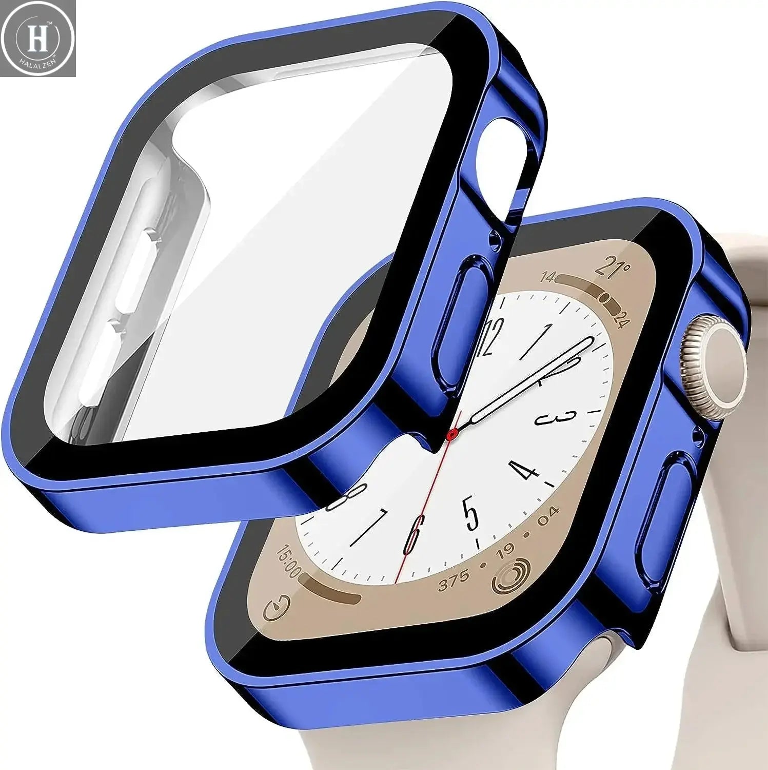 Tempered Glass+Cover For Apple Watch 11 10 9 8 7 46mm 42mm PC Bumper Screen Protector Case iWatch Series 7 6 5 4 SE3 44 40 45mm HALALZEN