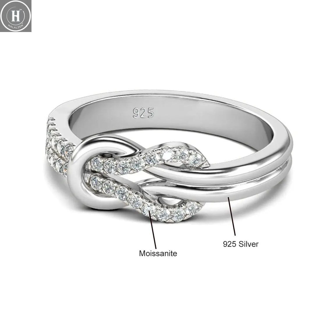 Kirin Palace 750 18K 14K Rose Gold Moissanite Ring for Women D VVS Solitaire Matching Wedding Diamond Band Engagement Christmas HALALZEN