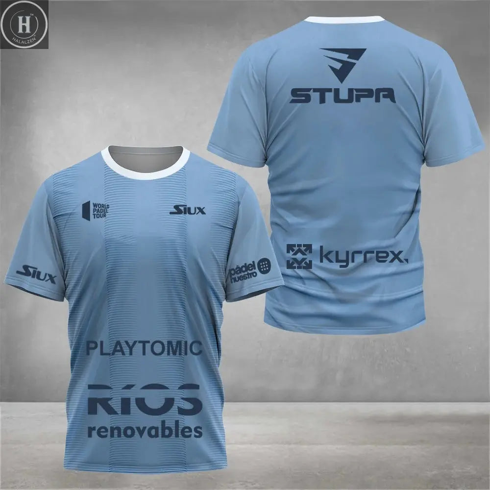 2025 Summer New Men's Tennis Training Clothes Breathable Tennis Short-sleeved Tops Quick-drying Fitness T-shirt Men's Clothing HALALZEN