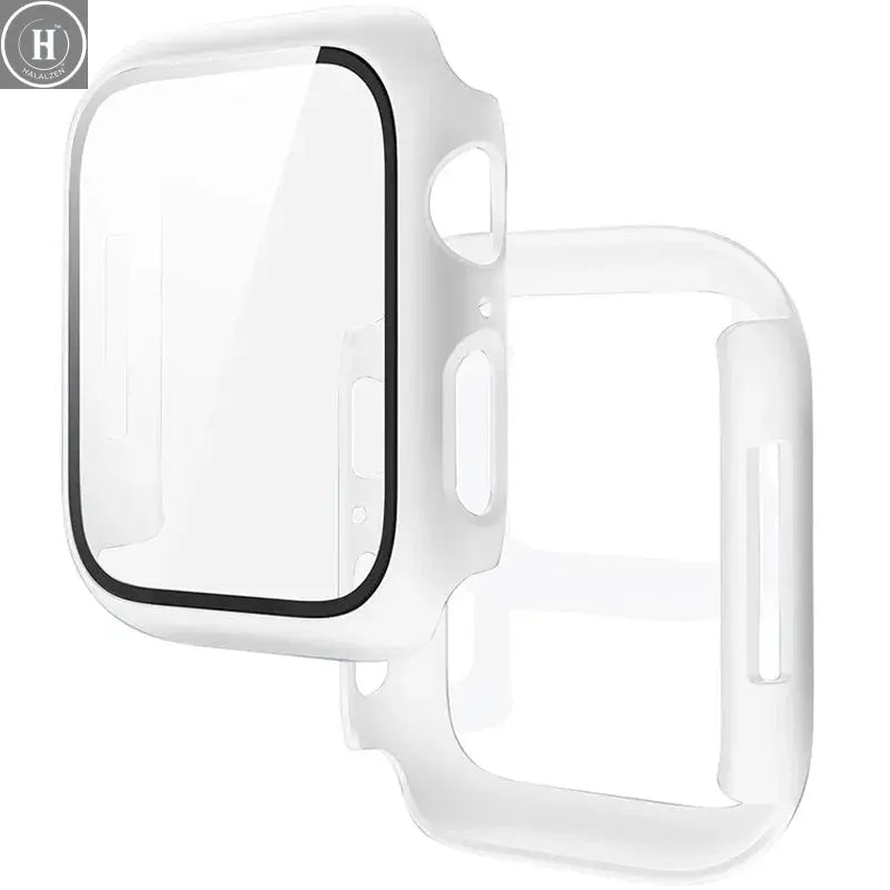 Tempered Glass+Cover For Apple Watch 11 10 9 8 7 46mm 42mm PC Bumper Screen Protector Case iWatch Series 7 6 5 4 SE3 44 40 45mm HALALZEN