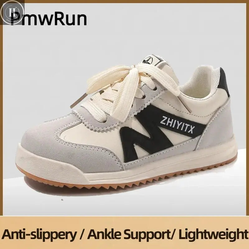 Spring Running Shoes For Children PU Leather Waterproof Kid's Tennis Shoes Anti-slippery Teenager Boy's Girl's Sneakers HALALZEN