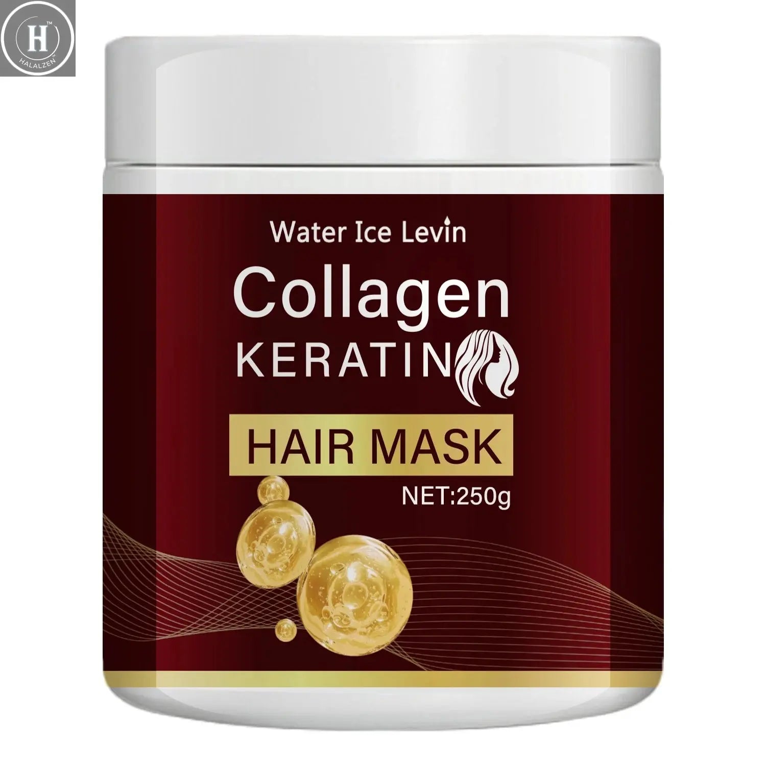 Collagen Keratin Hair Mask, Deeply Nourishes Dry and Damaged Hair, Enhances Elasticity - Rich in Argan Oil, Deeply Moisturizes and Smoothes HALALZEN
