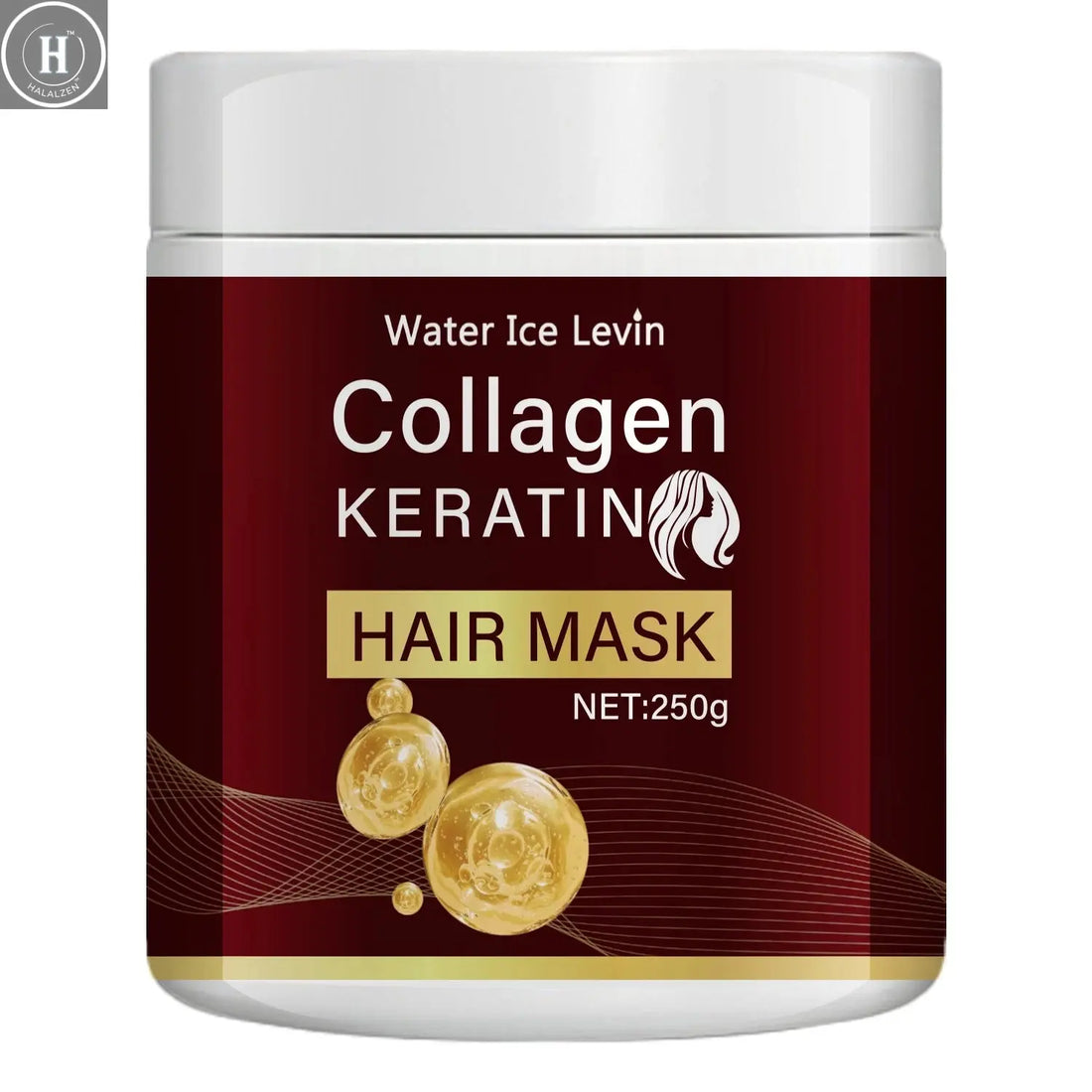 Collagen Keratin Hair Mask, Deeply Nourishes Dry and Damaged Hair, Enhances Elasticity - Rich in Argan Oil, Deeply Moisturizes and Smoothes HALALZEN