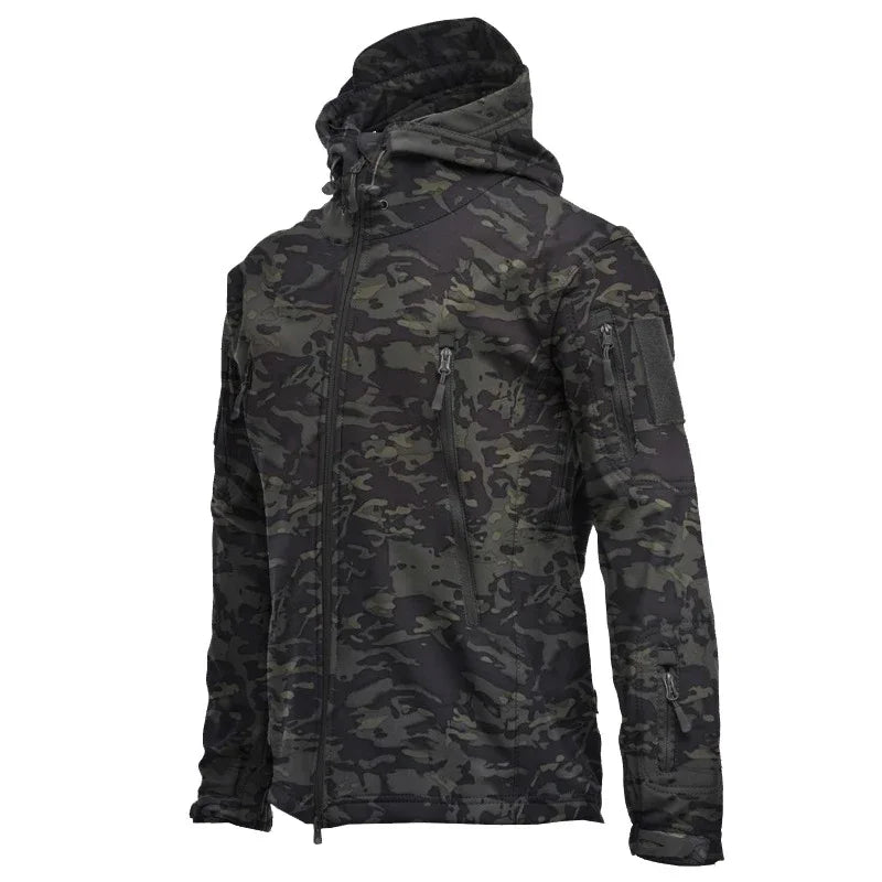 2024 New Waterproof Jacket Men's jacket Outdoor Soft Shell Fleece Women's Windproof Breathable Thermal Hooded