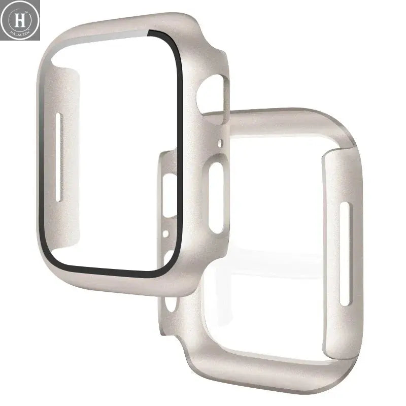 Tempered Glass+Cover For Apple Watch 11 10 9 8 7 46mm 42mm PC Bumper Screen Protector Case iWatch Series 7 6 5 4 SE3 44 40 45mm HALALZEN