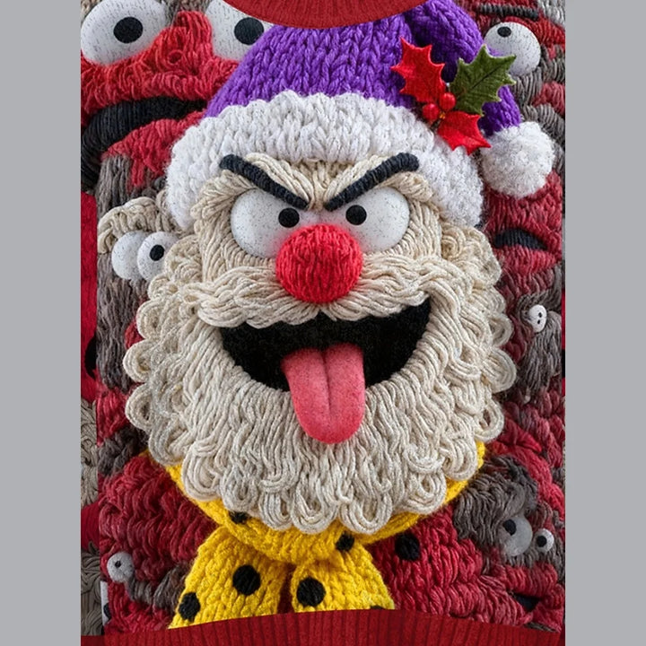 Ugly Christmas Sweater Warm Sweater for Woman Sweater Fashion Crew Neck Knitted Long Sleeve Regular Tops Knit Sweater Winter