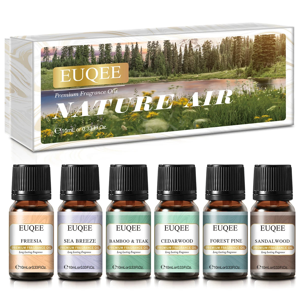 EUQEE 6pcs/set Fragrance Oil Gift Kit For Diffuser Coffee Bakery Harvest Spice Pumpkin Pie Forest Pine Sweet Fruit Aroma Oils HALALZEN