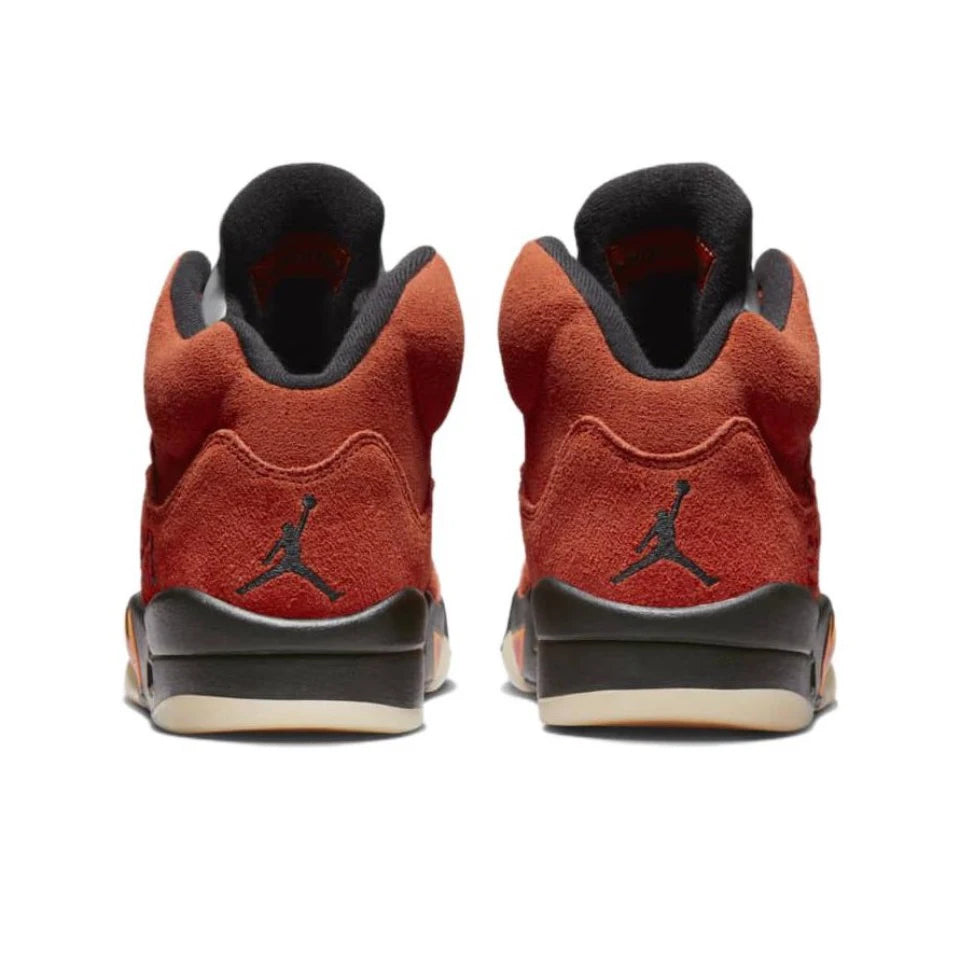 Original Air Jordan 5 'Bulls' For Men's Red and White Retro Classic Basketball Shoes Casual Sneakers