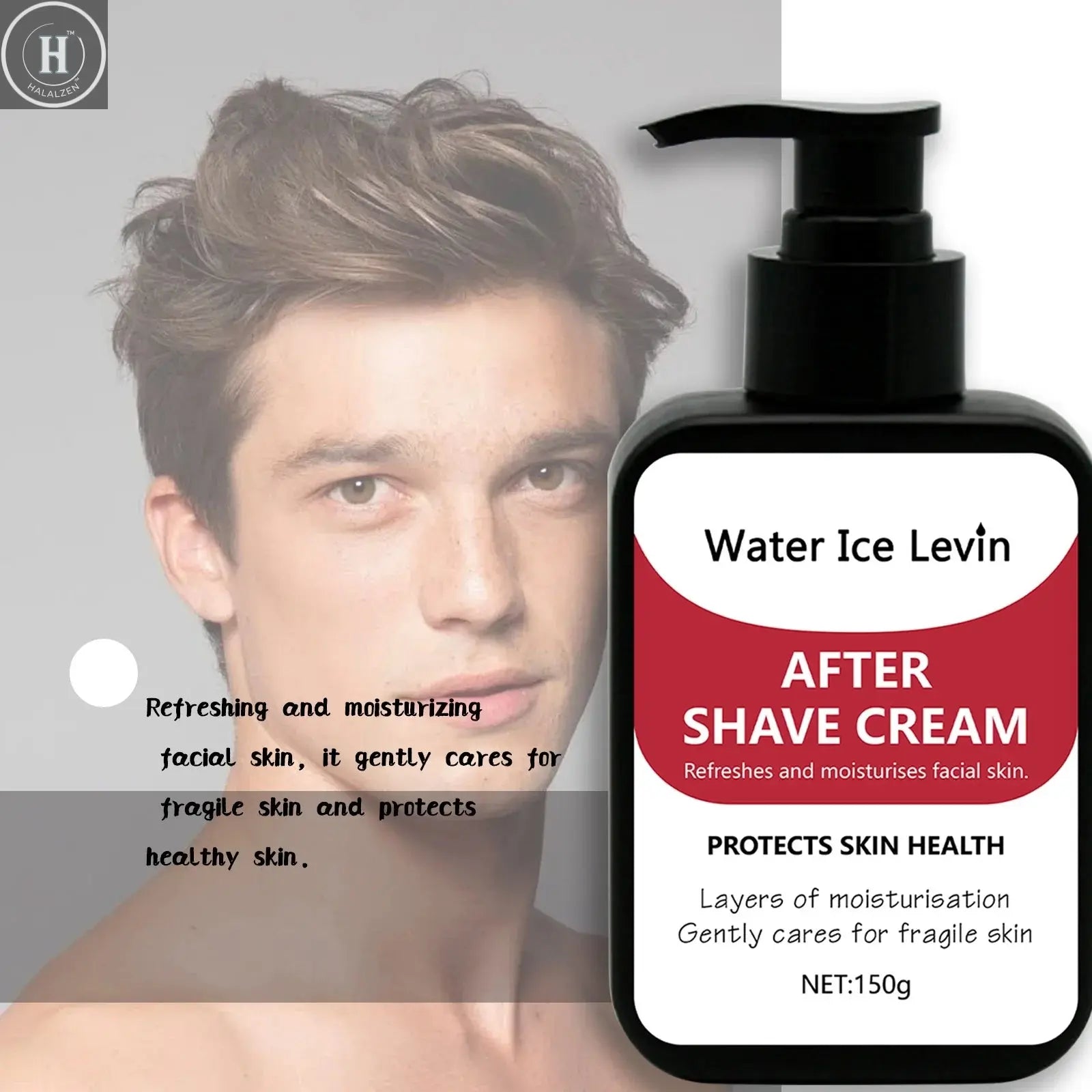 150g Men's Collagen After Shave Cream Firming Lighten Fine Lines Hydrating and Brightening Moisturizing Cream HALALZEN