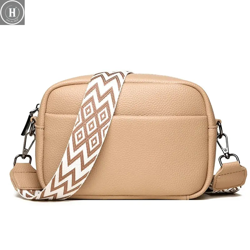 100% Genuine Leather High Quality Soft Cowhide Female Messenger Bag Sac Women Handbags Fashion Designer Brand Small Shoulder Bag HALALZEN