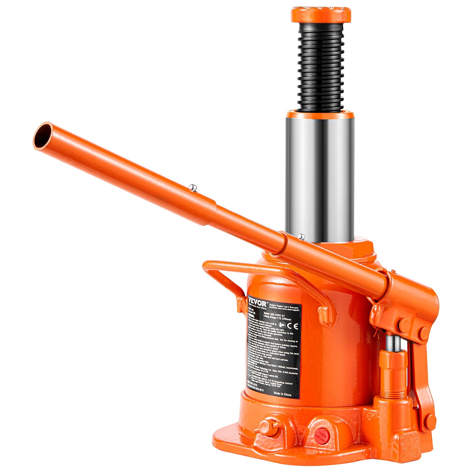 SucceBuy Hydraulic Bottle Jack 20/30/50 Ton Welded Bottle Jack with 3-Section Long Handle for Car Pickup Truck RV Auto Repair