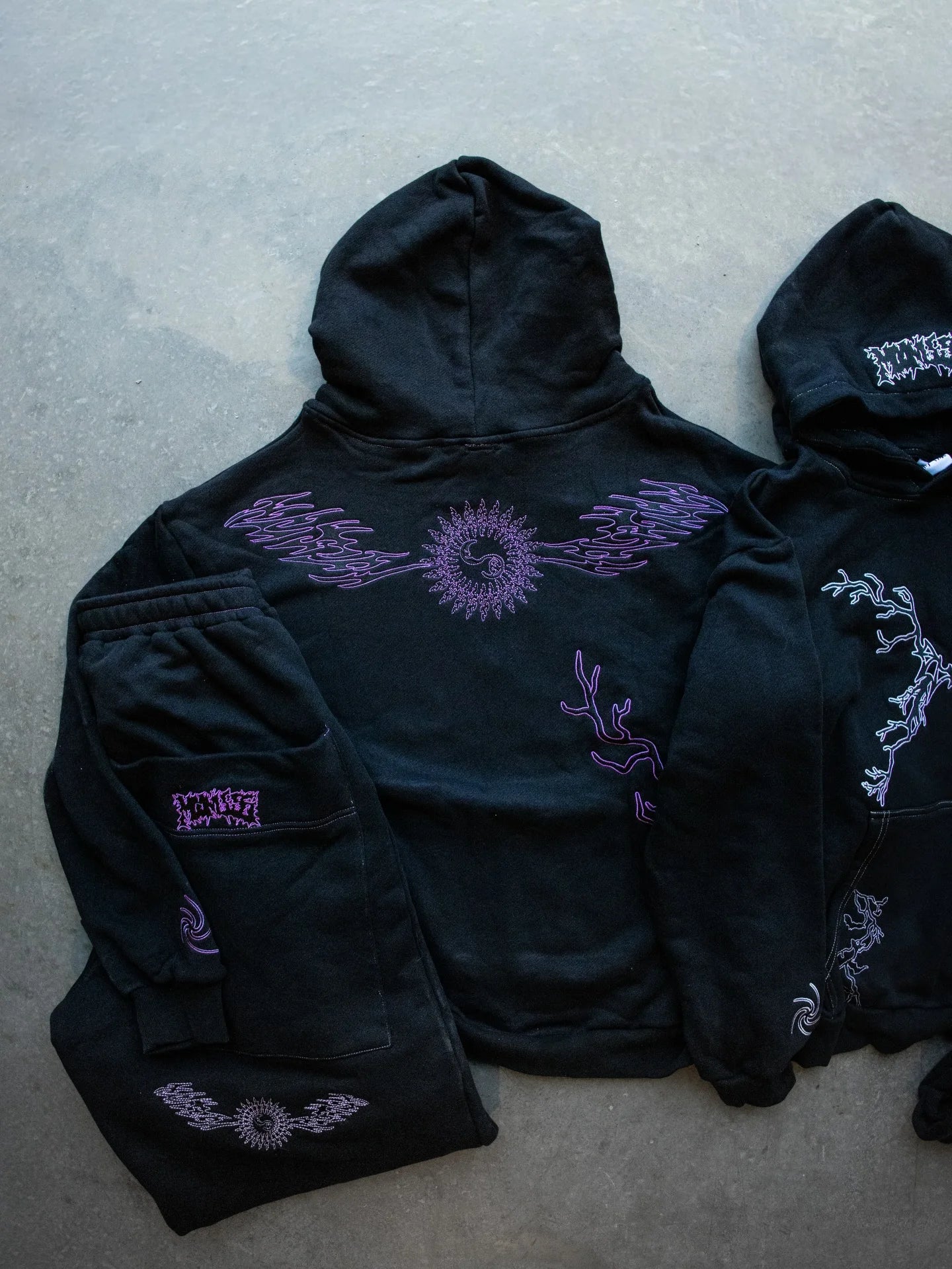 American Gothic Punk Cartoon Letter Pattern Printed Oversized Hoodie Women's Y2K Street Harajuku Loose Long Sleeve Hoodie