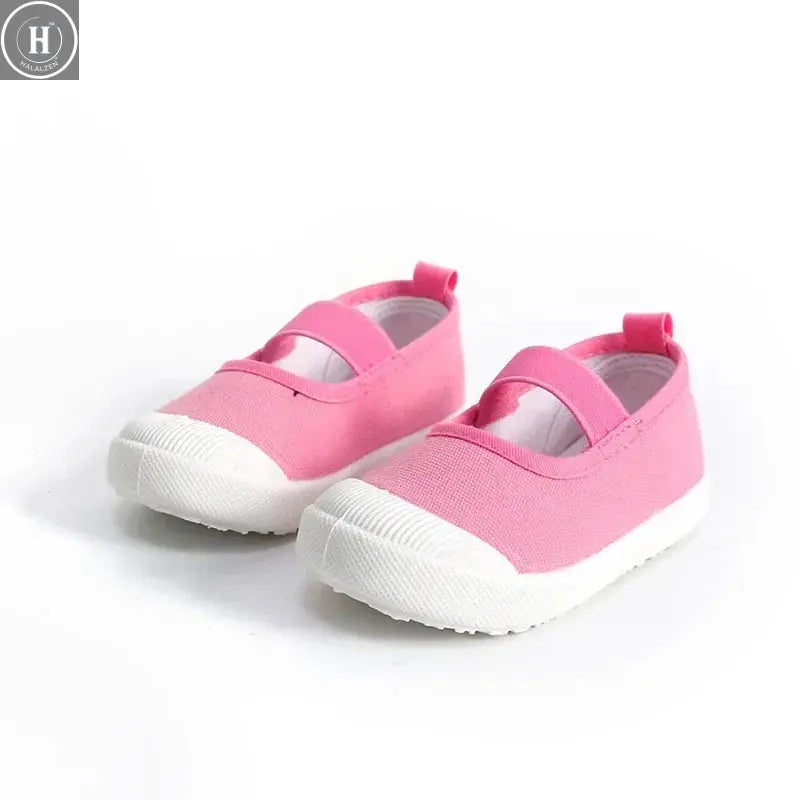 2025 New Spring Autumn Baby Girl Shoes Kids Canvas Shoes Children Casual Sneakers Candy Color Flowers For Girls Floral Prints Halalzen UK