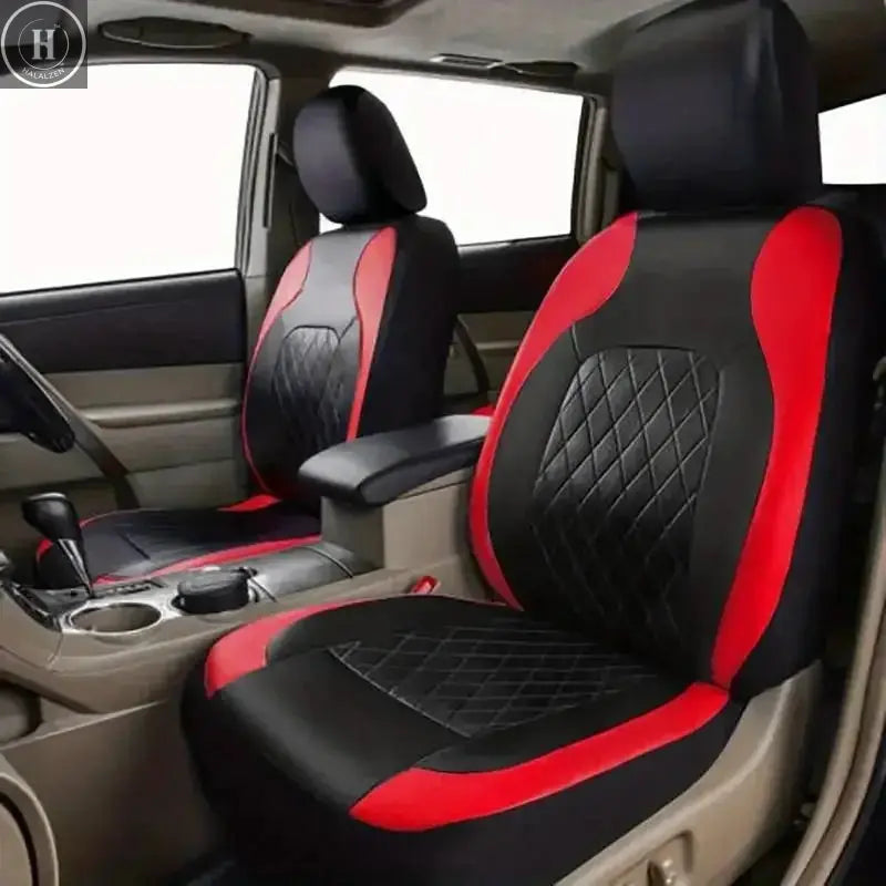 PU Leather Car Seat Covers Airbag Compatible Car Interior Accessories Front/ Rear/ Full Set Cover Cushion Universal Fit Most HALALZEN