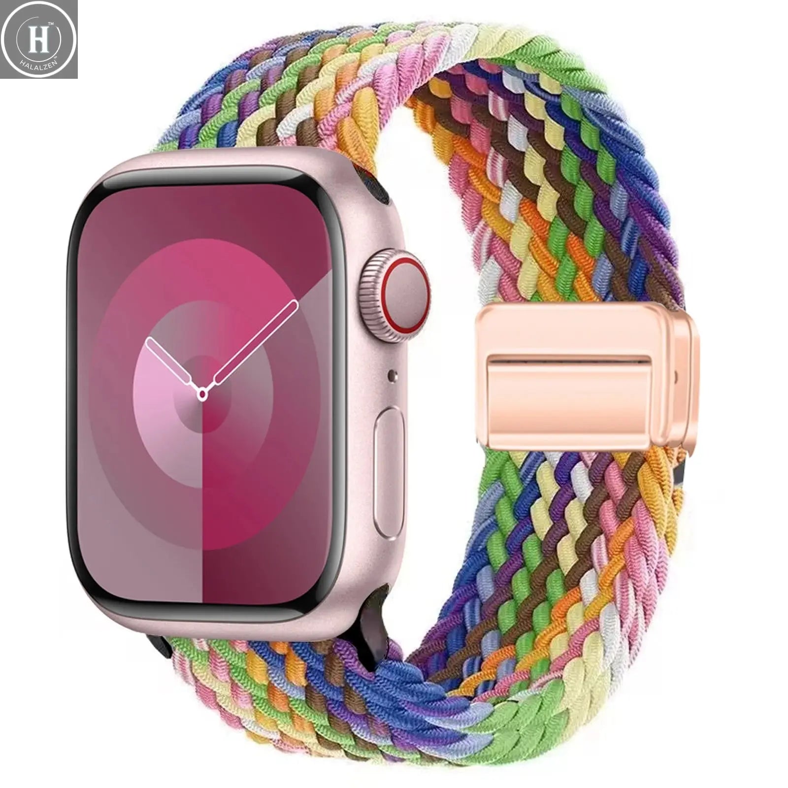 Braided Strap For Apple Watch Bands 40mm 45mm 41mm 44mm 42/46mm 49mm magnetic Bracelet iWatch series se 7 5 6 8 9 10 11 Ultra3 2 HALALZEN