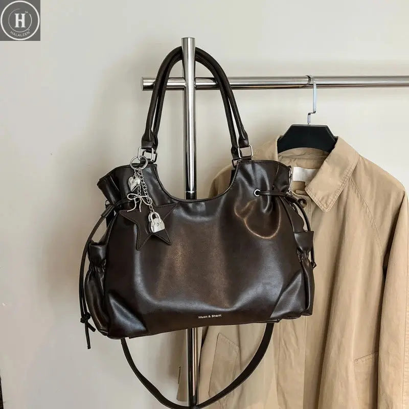 Fashionable Brand Design Tote Bag New Retro Shoulder Bag Casual Large-capacity Crossbody Bags Light Luxury High-end Women's Bags HALALZEN