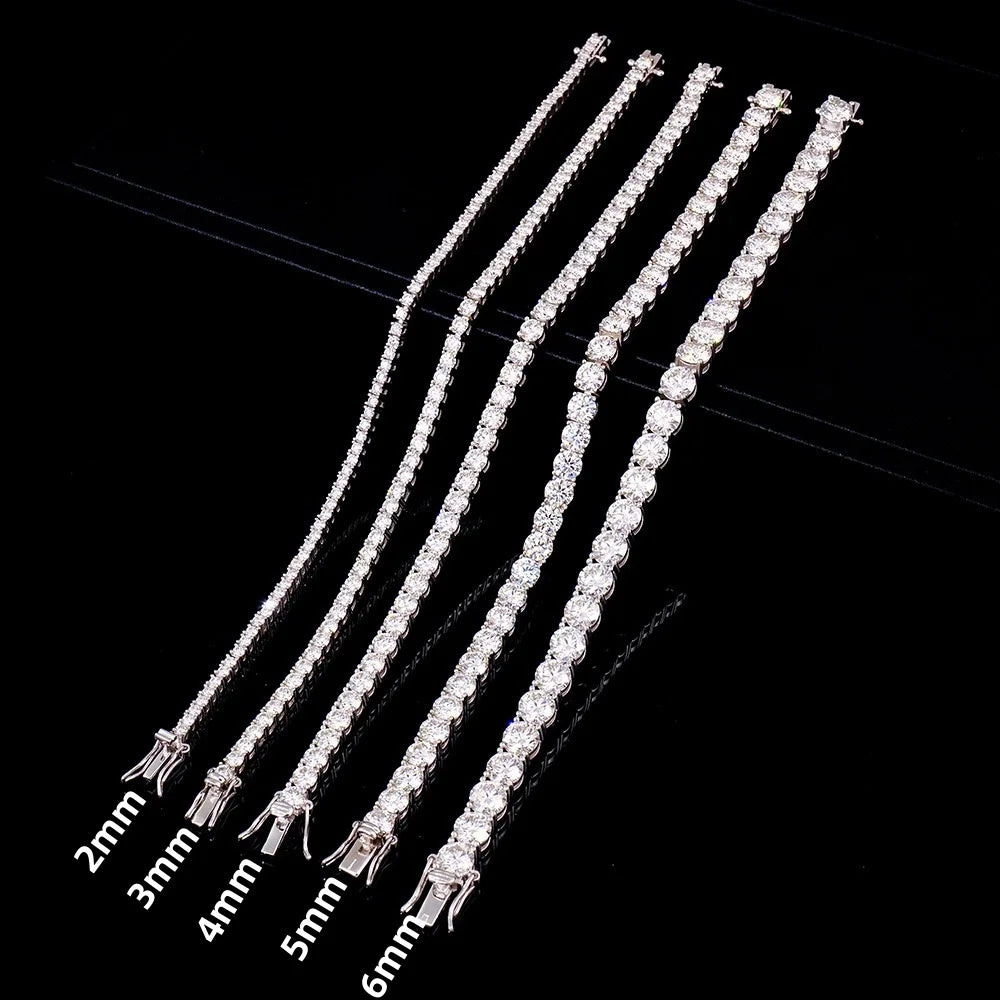 Factory Price D VVS1 Moissanite Tennis Bracelet S925 Sterling Silver Plated 18k Gold with GRA Bracelets for Women Man Jewelry