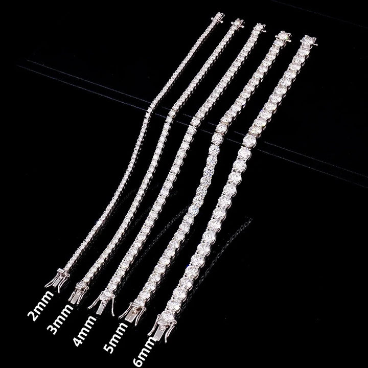 Factory Price D VVS1 Moissanite Tennis Bracelet S925 Sterling Silver Plated 18k Gold with GRA Bracelets for Women Man Jewelry