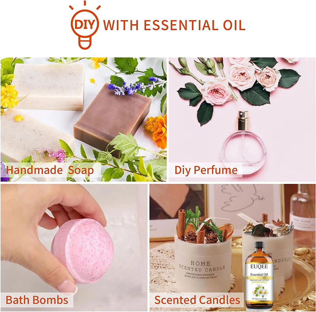 EUQEE 118ML Oregano Jasmine Lavender Essential Oil For Humidifier Diffuser Eucalyptus Aroma Oils For DIY Soap Candle HALALZEN