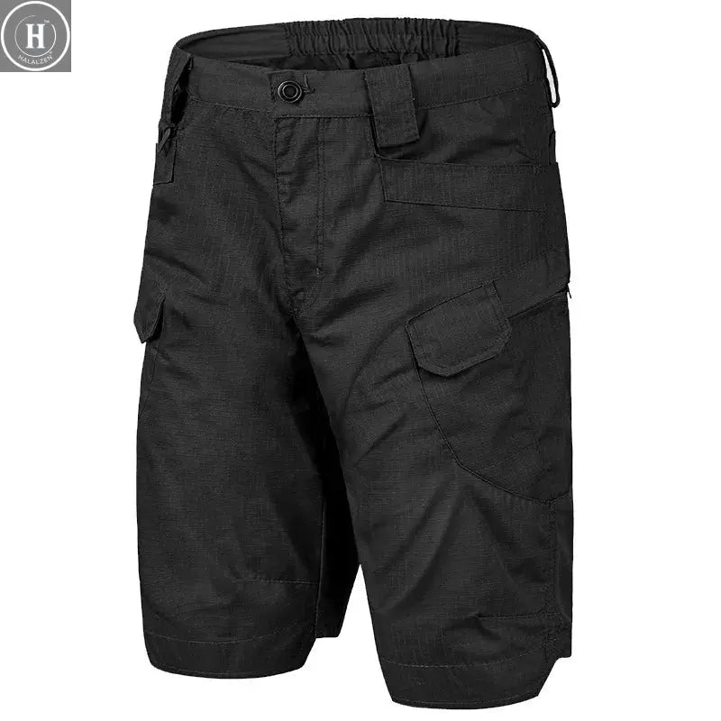 Outdoor Multi-Pocket Shorts Mens Summer Tactical Casual Shorts Waterproof Quick-dry Combat Pants Lightweight Training Shorts HALALZEN