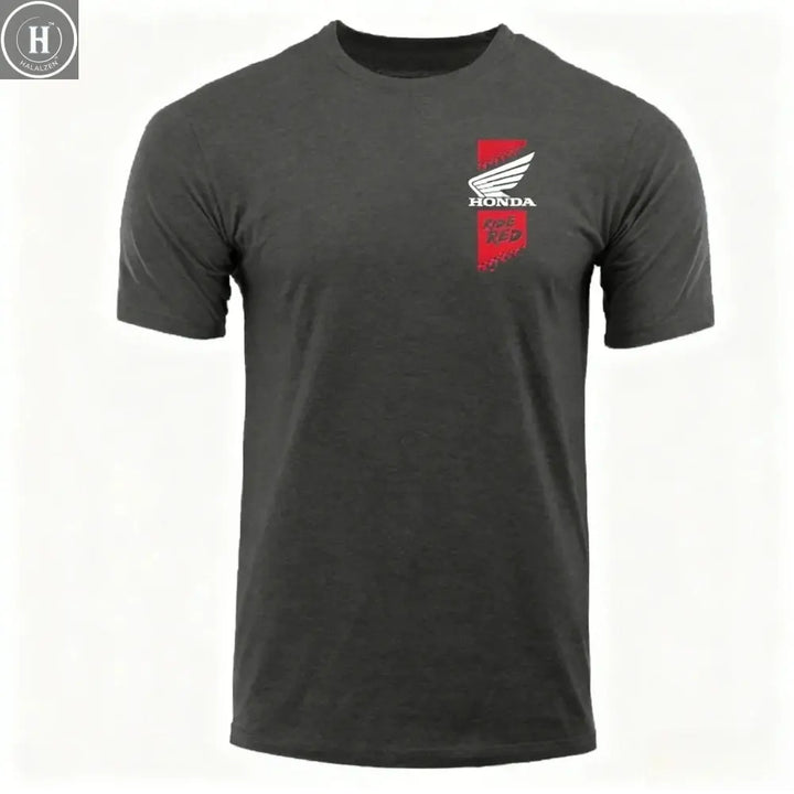 Honda Men's and Women's T-shirt Summer New Cotton Tee Honda Gold Wing Racing Short-sleeved Spring Autumn Motorcycle Cycling Top HALALZEN