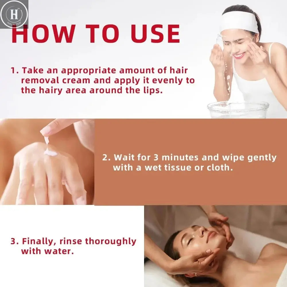 3 Minutes Fast Hair Removal Cream Painless Hair Growth Inhibitor Lip Face Arm Armpit Leg Permanent Depilatory for Men Women Care HALALZEN