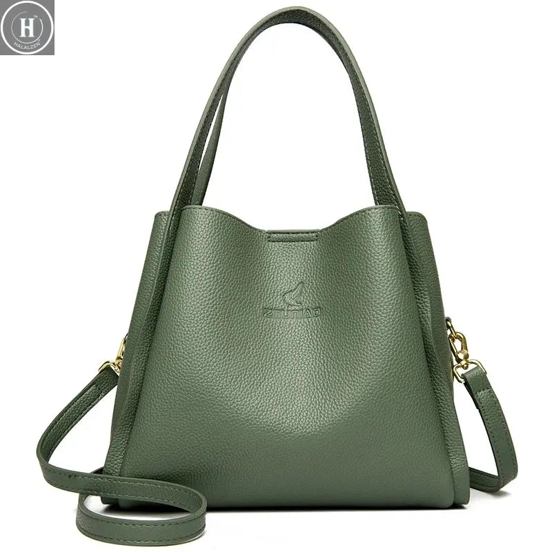 Genuine Brand Tote Bag Leather Luxury Handbags Women Bags Designer Handbags High Quality Ladies Crossbody Hand Bags for Women HALALZEN