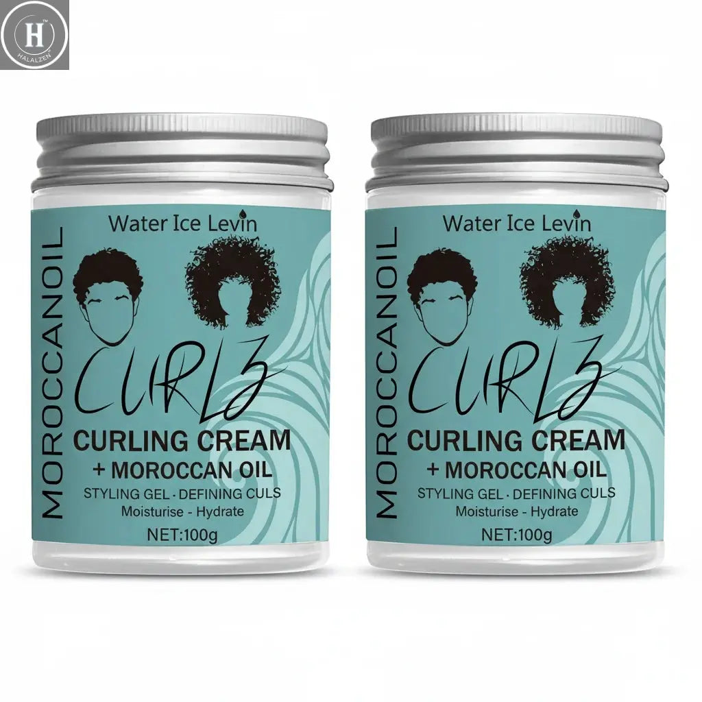 Coconut Oil Curling Cream - Hydrating Curl Definition, Softness & Shine, Frizz Control, Winter Hair Care, All Hair Types HALALZEN
