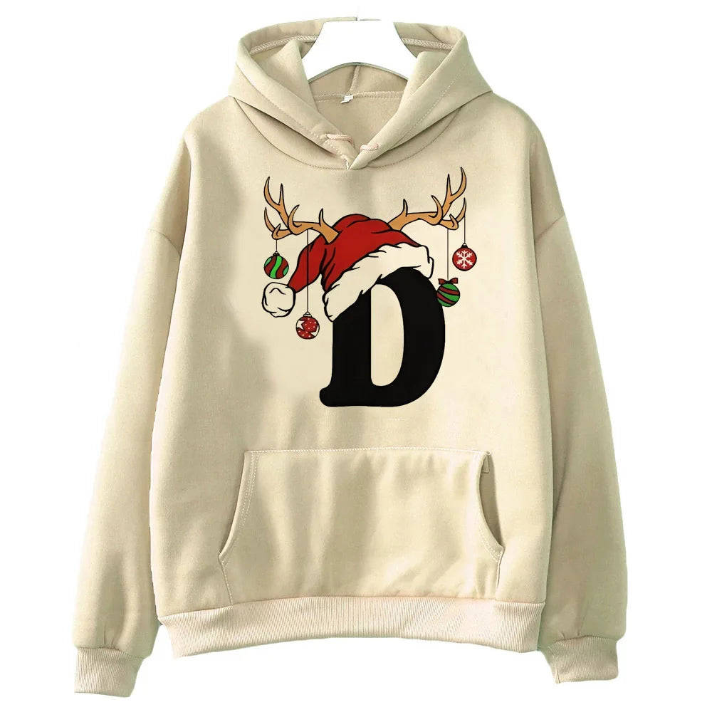 Christmas hoodie graphic funny harajuku kawaii pattern Japanese women pullover comfortable anime soft fabric Japanese