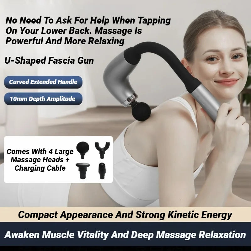 Electric Muscle Massage Gun with 4 Heads