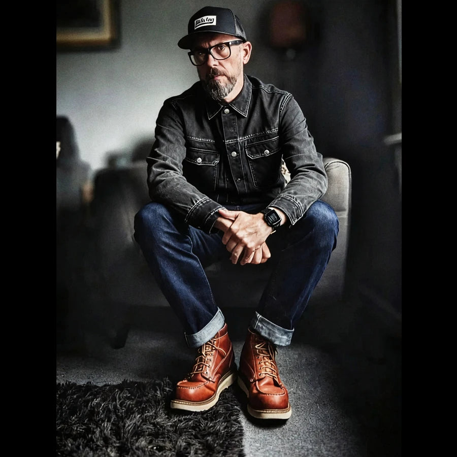 SUGAR 1953 Heavy Washed Natural Wear Darth Vader Denim Jacket