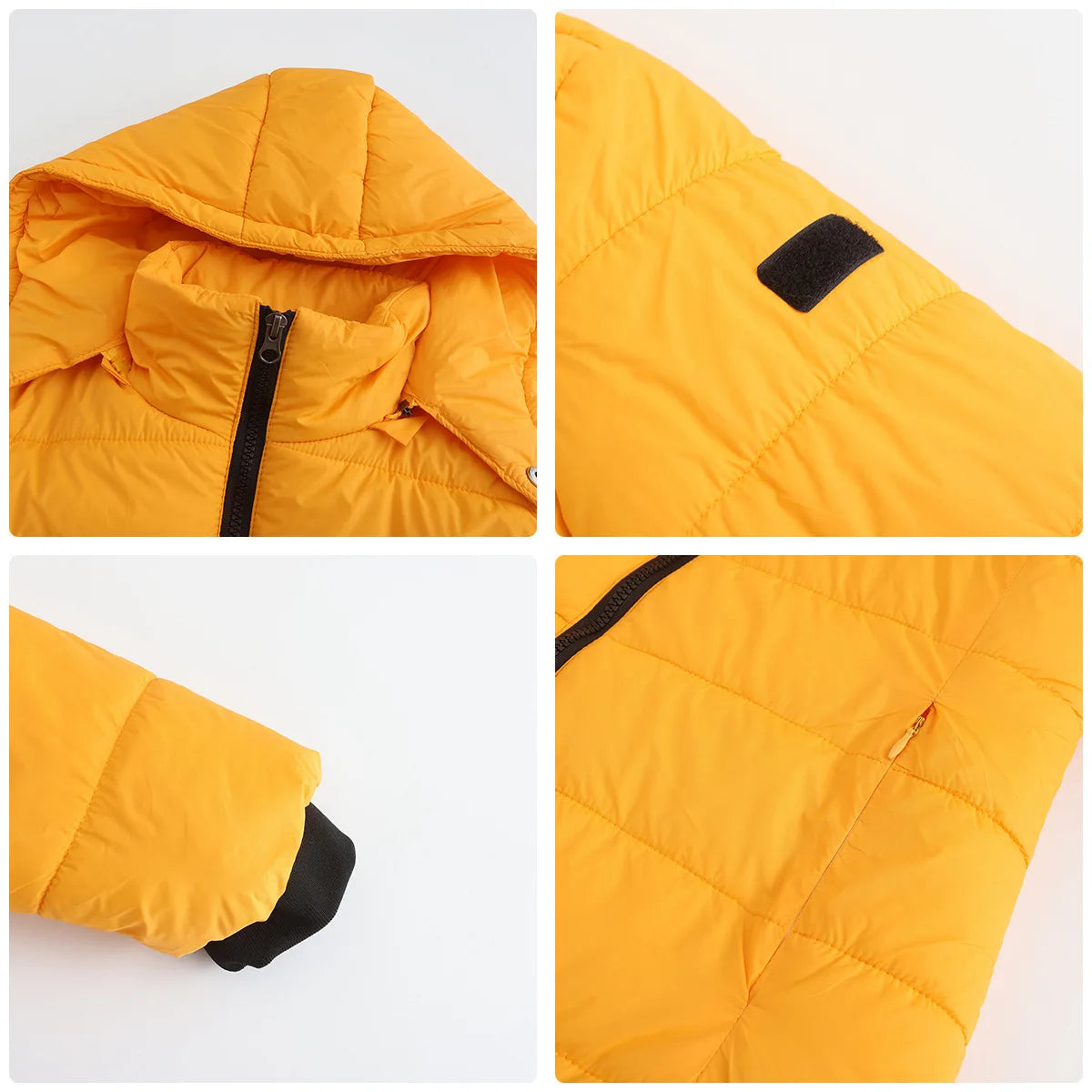 2024 New Waterproof Overcoat Women's Removable Cap Long-sleeved Parkas Winter Warm Jacket Female Red Yellow Gray Dark Blue Coats