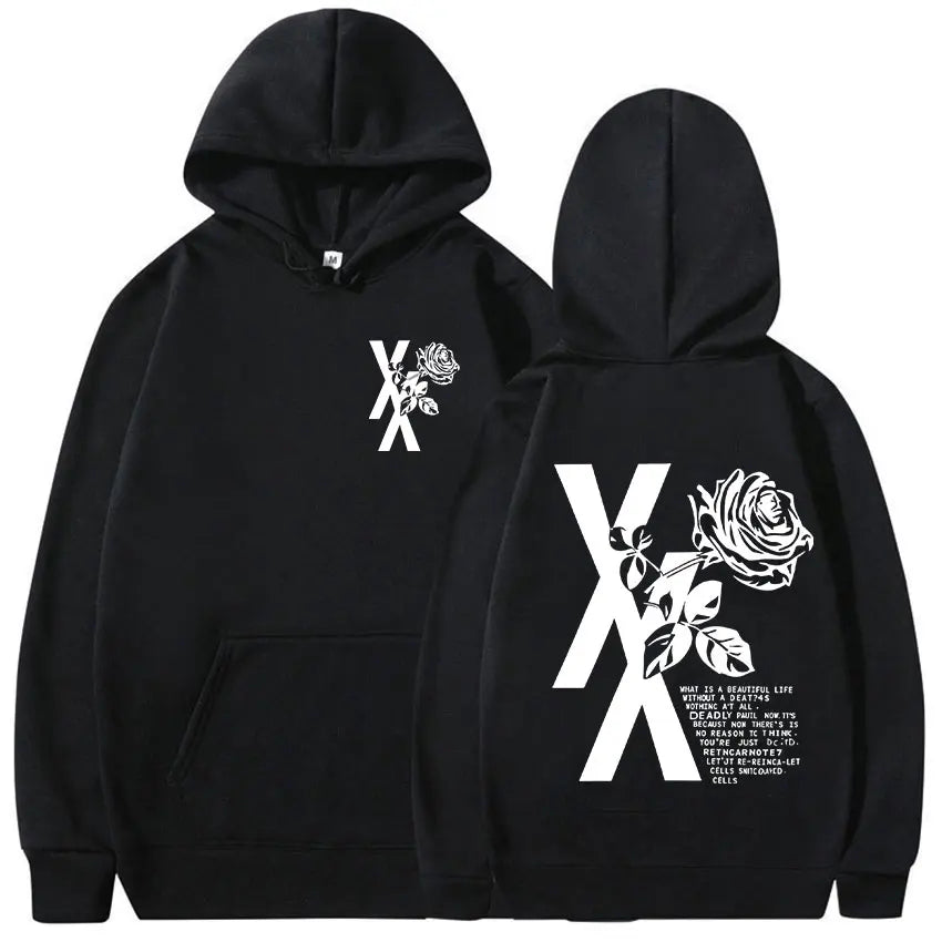 Rapper Mgk Lost Tour Print Hoodie Men Women Casual Autumn/Winter Fashion Sweatshirt Fleece Clothing Oversized Retro Hooded