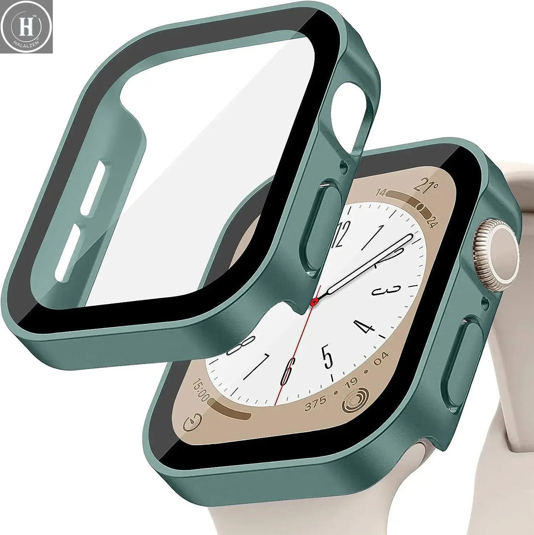 Tempered Glass+Cover For Apple Watch 11 10 9 8 7 46mm 42mm PC Bumper Screen Protector Case iWatch Series 7 6 5 4 SE3 44 40 45mm HALALZEN