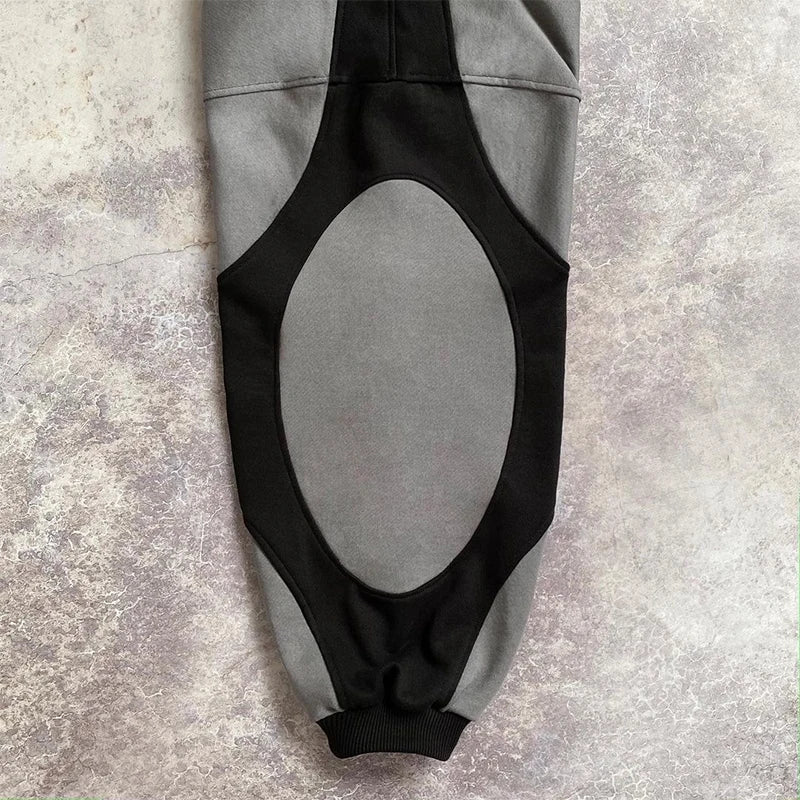 Winter Fashion Streetwear Women's Color - Block Embroidered Hoodie Trendy Oversized Casual Long - Sleeve Sweatshirt 2025 New