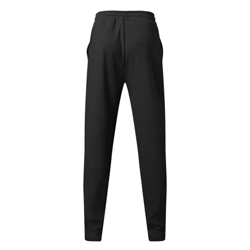 Men s Casual Elastic Waist Drawstring Trousers with Pockets Solid Color Streetwear Pants for Everyday Comfort Halalzen UK