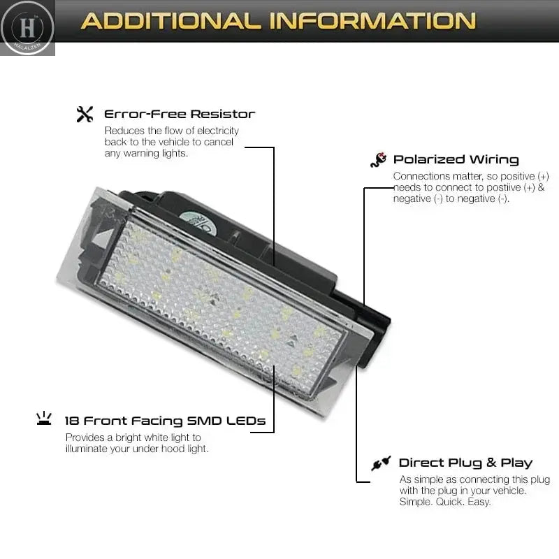 Car LED License Plate Lights For Renault Clio MK 3 4 Espace Duster Laguna Logan Master Megane MK 2 3 Trafic Twingo Twizy Wind HALALZEN