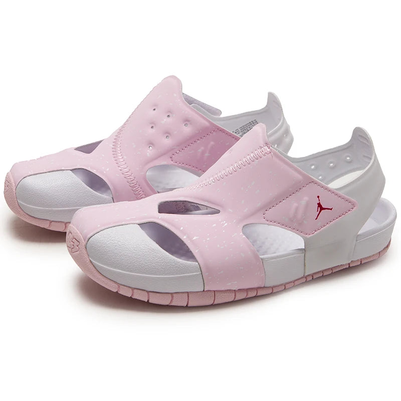 Nike Children's Shoes Jordan Flare (Ps) Slippers and Sandals Lightweight Velcro Comfortable Children's Shoes Beach Casual Shoes Ci7849-608