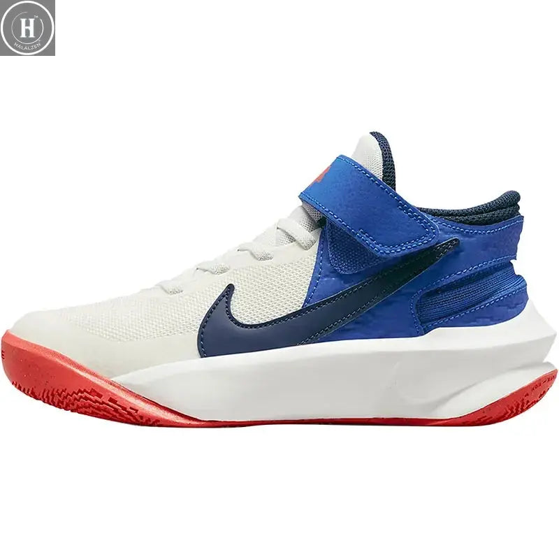Nike genuine (GS) women's and children's sports shock-absorbing Velcro basketball shoes DD7303-103 HALALZEN