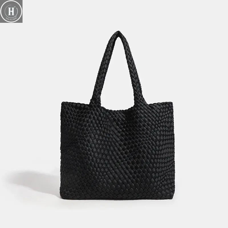 Large size women's tote bag Women's fashion bags 2024 Hot product Neoprene material women's hand-woven bag Large volume Tote bag HALALZEN