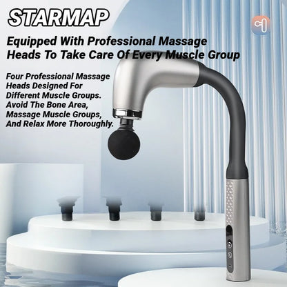 Electric Muscle Massage Gun with 4 Heads