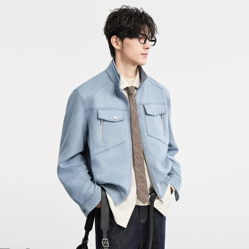 Spring and Autumn New Men's Jacket, Fashionable and Trendy Short Top Jacket, Retro Casual Jacket