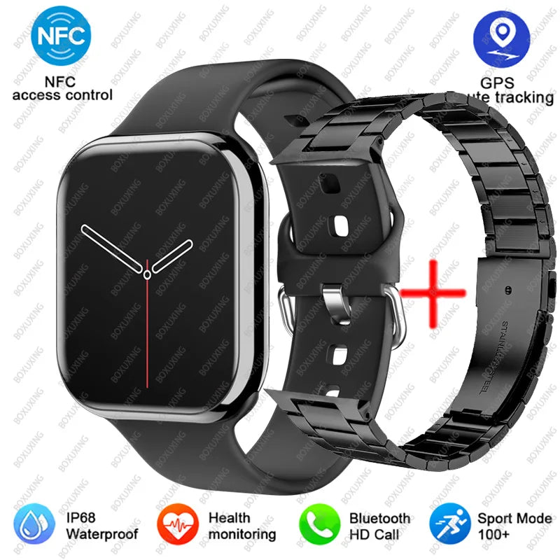New AMOLED 2.05" HD Screen Smart Watch Women Series 9 Custom Dial 500+ Wireless Charging Men Smartwatch For Apple Watch IW9 IW10